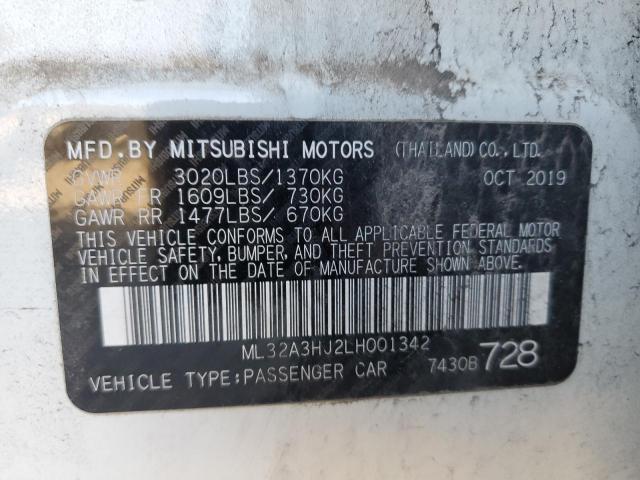 Photo 11 VIN: ML32A3HJ2LH001342 - MITSUBISHI MIRAGE 