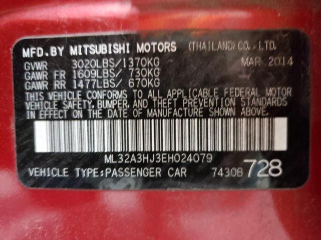 Photo 11 VIN: ML32A3HJ3EH024079 - MITSUBISHI MIRAGE DE 