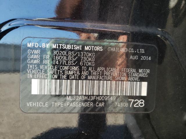 Photo 9 VIN: ML32A3HJ3FH009549 - MITSUBISHI MIRAGE DE 