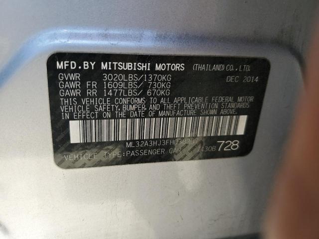 Photo 11 VIN: ML32A3HJ3FH038257 - MITSUBISHI MIRAGE 