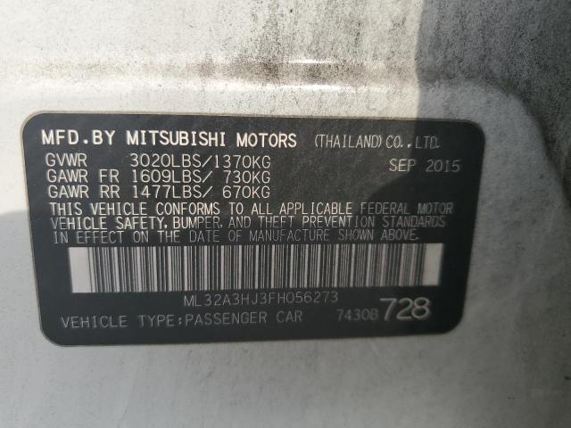 Photo 9 VIN: ML32A3HJ3FH056273 - MITSUBISHI MIRAGE DE 