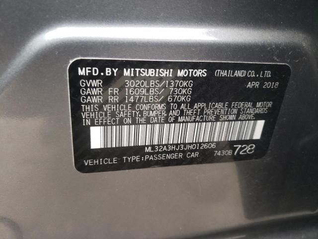 Photo 9 VIN: ML32A3HJ3JH012606 - MITSUBISHI MIRAGE ES 