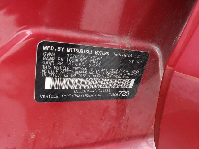 Photo 12 VIN: ML32A3HJ4FH041538 - MITSUBISHI MIRAGE DE 