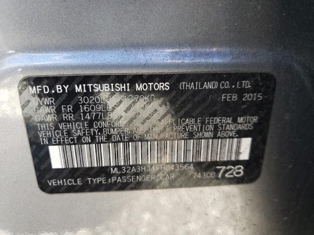 Photo 9 VIN: ML32A3HJ4FH043564 - MITSUBISHI MIRAGE DE 