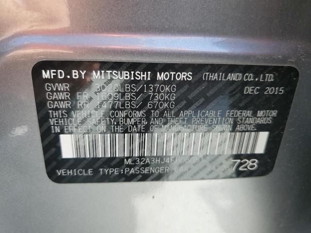 Photo 11 VIN: ML32A3HJ4FH060512 - MITSUBISHI MIRAGE 