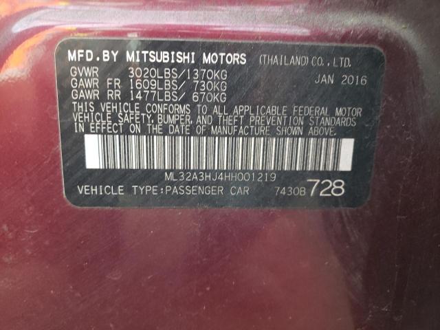 Photo 11 VIN: ML32A3HJ4HH001219 - MITSUBISHI MIRAGE 