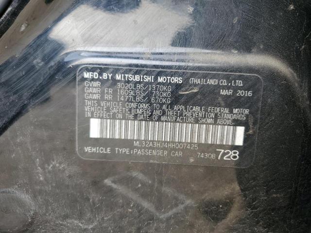 Photo 12 VIN: ML32A3HJ4HH007425 - MITSUBISHI MIRAGE ES 