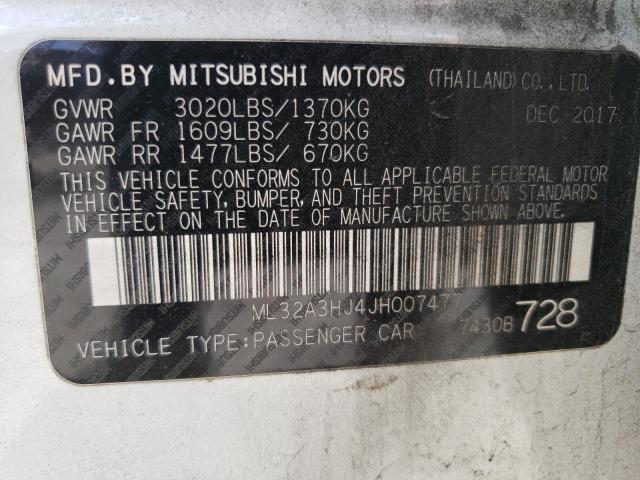 Photo 12 VIN: ML32A3HJ4JH007477 - MITSUBISHI MIRAGE 