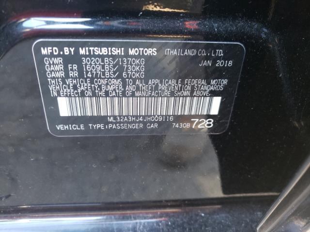 Photo 9 VIN: ML32A3HJ4JH009116 - MITSUBISHI MIRAGE 