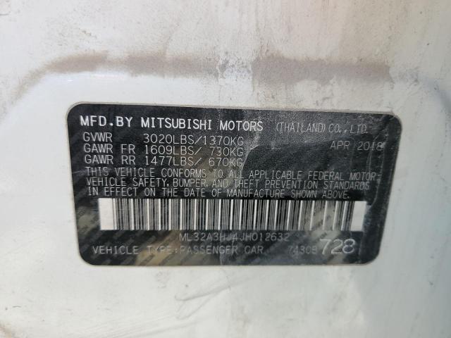 Photo 11 VIN: ML32A3HJ4JH012632 - MITSUBISHI MIRAGE ES 