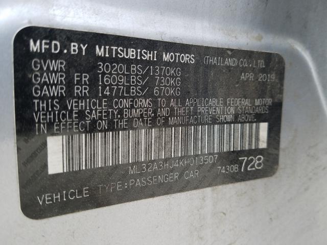 Photo 9 VIN: ML32A3HJ4KH013507 - MITSUBISHI MIRAGE ES 