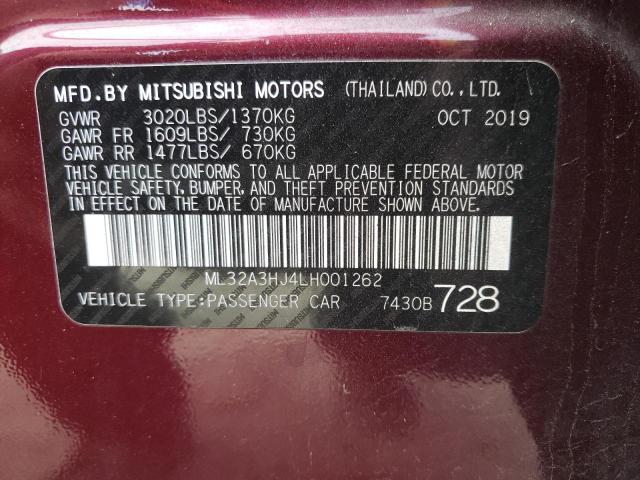 Photo 12 VIN: ML32A3HJ4LH001262 - MITSUBISHI MIRAGE 