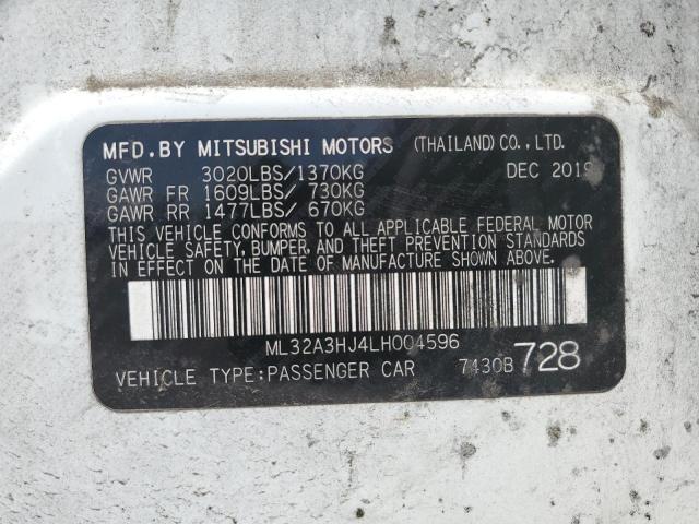 Photo 12 VIN: ML32A3HJ4LH004596 - MITSUBISHI MIRAGE 