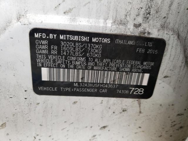 Photo 11 VIN: ML32A3HJ5FH043637 - MITSUBISHI MIRAGE 