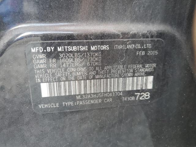 Photo 11 VIN: ML32A3HJ5FH043704 - MITSUBISHI MIRAGE DE 