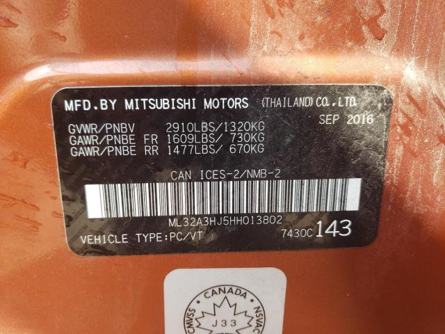 Photo 11 VIN: ML32A3HJ5HH013802 - MITSUBISHI MIRAGE 