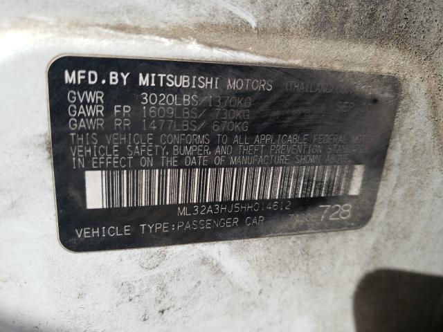 Photo 9 VIN: ML32A3HJ5HH014612 - MITSUBISHI MIRAGE ES 