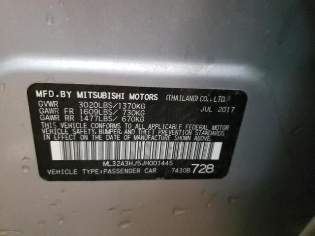 Photo 9 VIN: ML32A3HJ5JH001445 - MITSUBISHI MIRAGE ES 