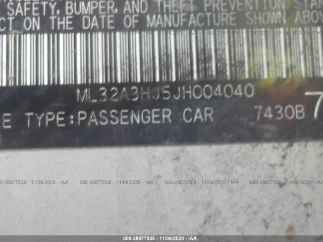 Photo 8 VIN: ML32A3HJ5JH004040 - MITSUBISHI MIRAGE 