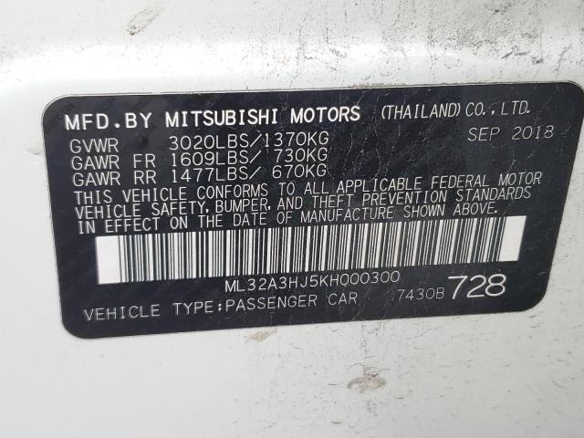 Photo 12 VIN: ML32A3HJ5KH000300 - MITSUBISHI MIRAGE 