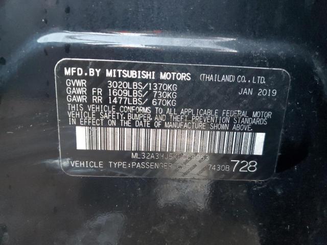 Photo 9 VIN: ML32A3HJ5KH008963 - MITSUBISHI MIRAGE ES 