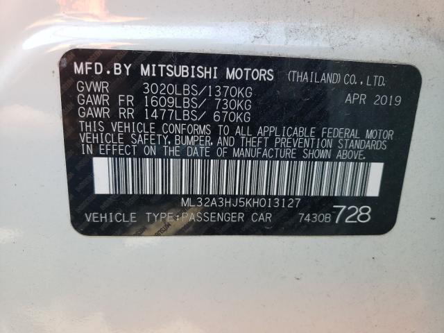 Photo 9 VIN: ML32A3HJ5KH013127 - MITSUBISHI MIRAGE ES 