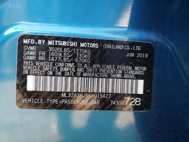 Photo 9 VIN: ML32A3HJ5KH015427 - MITSUBISHI MIRAGE 