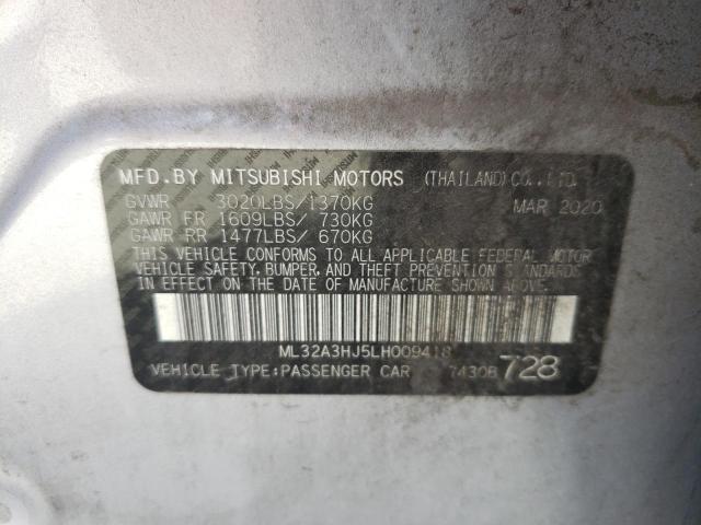 Photo 9 VIN: ML32A3HJ5LH009418 - MITSUBISHI MIRAGE ES 