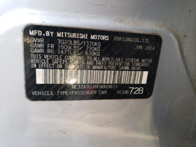 Photo 12 VIN: ML32A3HJ6FH003633 - MITSUBISHI MIRAGE 