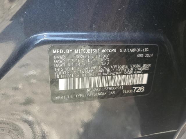 Photo 11 VIN: ML32A3HJ6FH008931 - MITSUBISHI MIRAGE 