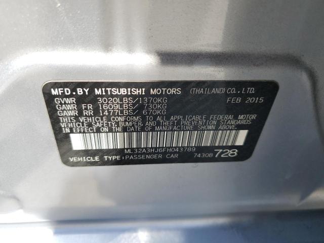 Photo 11 VIN: ML32A3HJ6FH043789 - MITSUBISHI MIRAGE DE 