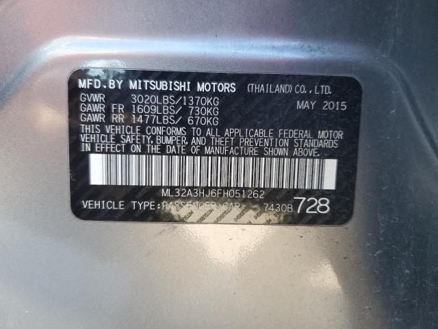 Photo 11 VIN: ML32A3HJ6FH051262 - MITSUBISHI MIRAGE DE 