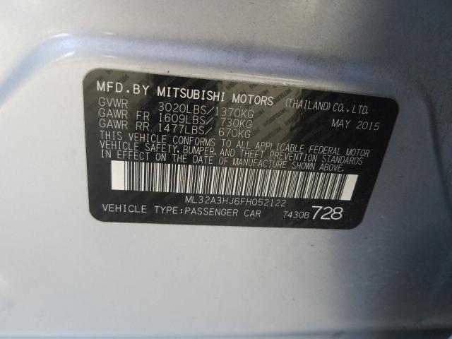 Photo 9 VIN: ML32A3HJ6FH052122 - MITSUBISHI MIRAGE DE 