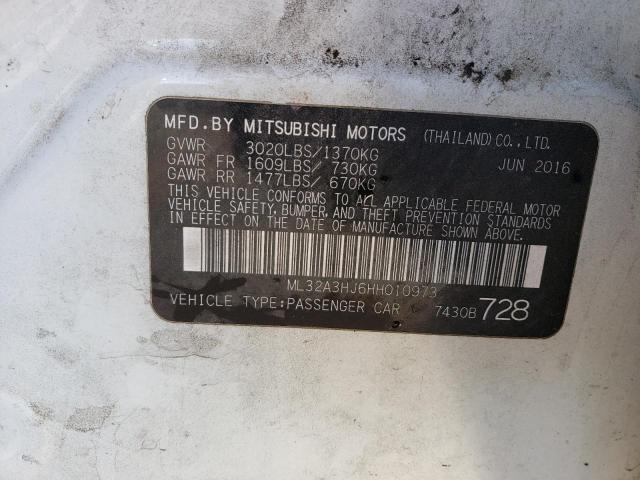 Photo 11 VIN: ML32A3HJ6HH010973 - MITSUBISHI MIRAGE ES 