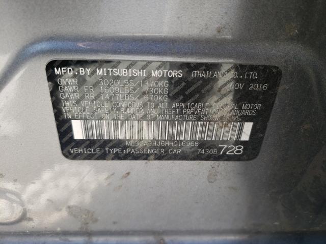 Photo 9 VIN: ML32A3HJ6HH016966 - MITSUBISHI MIRAGE ES 