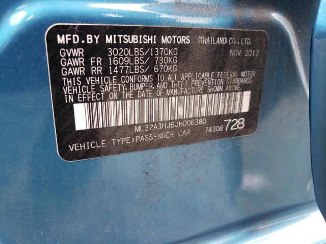 Photo 9 VIN: ML32A3HJ6JH006380 - MITSUBISHI MIRAGE ES 