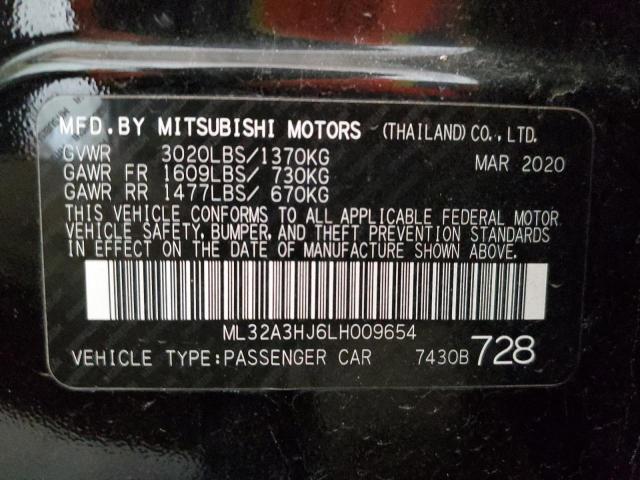 Photo 11 VIN: ML32A3HJ6LH009654 - MITSUBISHI MIRAGE ES 