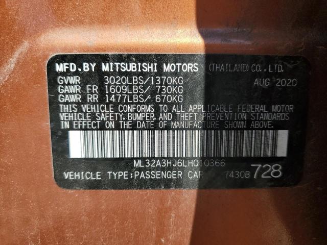 Photo 11 VIN: ML32A3HJ6LH010366 - MITSUBISHI MIRAGE 