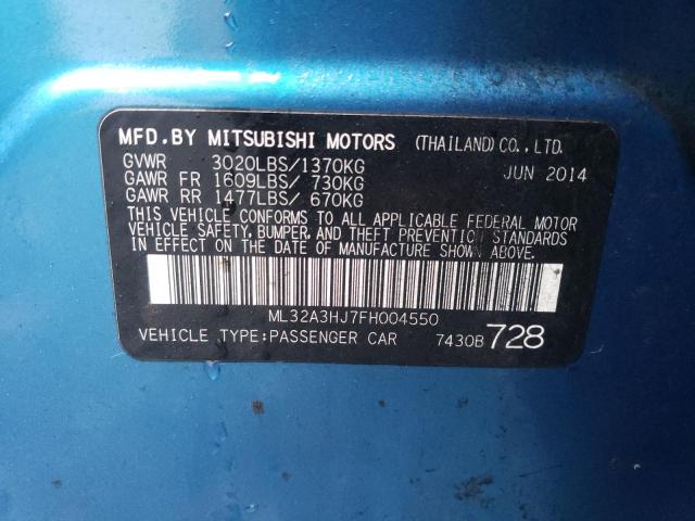 Photo 11 VIN: ML32A3HJ7FH004550 - MITSUBISHI MIRAGE 