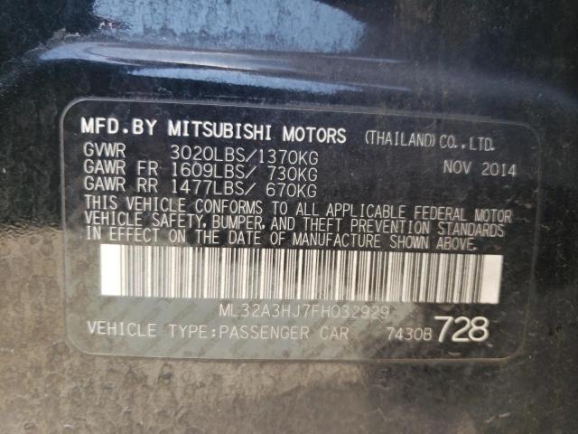 Photo 11 VIN: ML32A3HJ7FH032929 - MITSUBISHI MIRAGE DE 