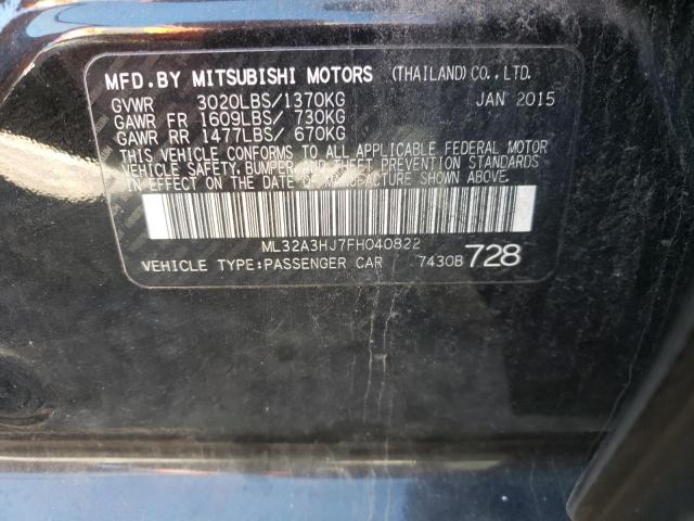 Photo 9 VIN: ML32A3HJ7FH040822 - MITSUBISHI MIRAGE DE 