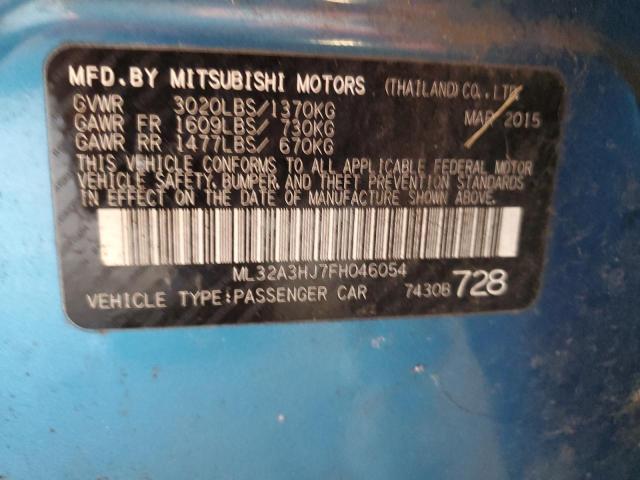 Photo 11 VIN: ML32A3HJ7FH046054 - MITSUBISHI MIRAGE DE 