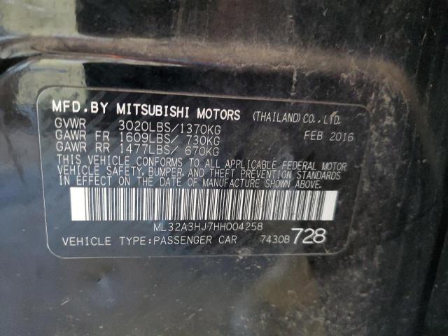 Photo 11 VIN: ML32A3HJ7HH004258 - MITSUBISHI MIRAGE ES 