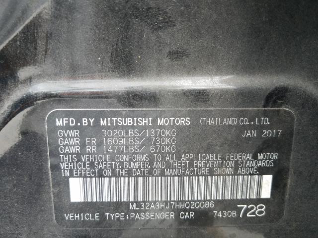 Photo 9 VIN: ML32A3HJ7HH020086 - MITSUBISHI MIRAGE ES 