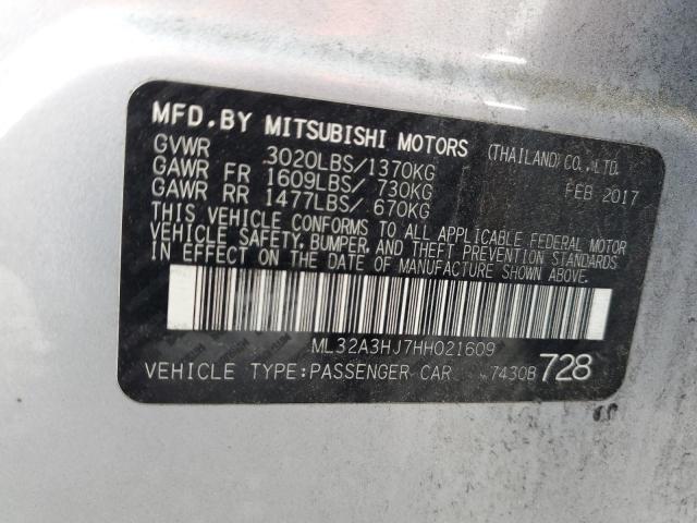 Photo 11 VIN: ML32A3HJ7HH021609 - MITSUBISHI MIRAGE ES 