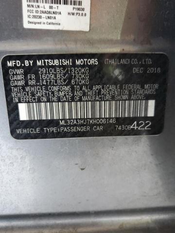 Photo 11 VIN: ML32A3HJ7KH006146 - MITSUBISHI MIRAGE ES 