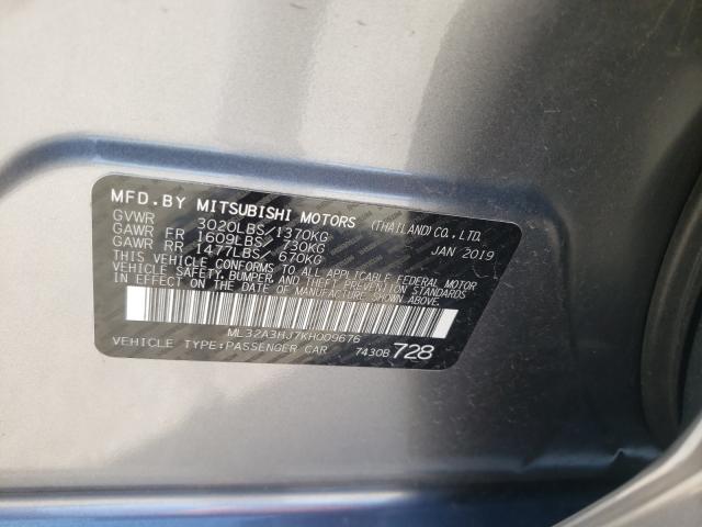 Photo 9 VIN: ML32A3HJ7KH009676 - MITSUBISHI MIRAGE ES 