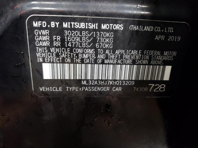 Photo 11 VIN: ML32A3HJ7KH013209 - MITSUBISHI MIRAGE ES 