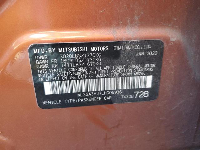 Photo 12 VIN: ML32A3HJ7LH005936 - MITSUBISHI MIRAGE 