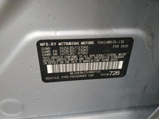 Photo 12 VIN: ML32A3HJ7LH007721 - MITSUBISHI MIRAGE ES 